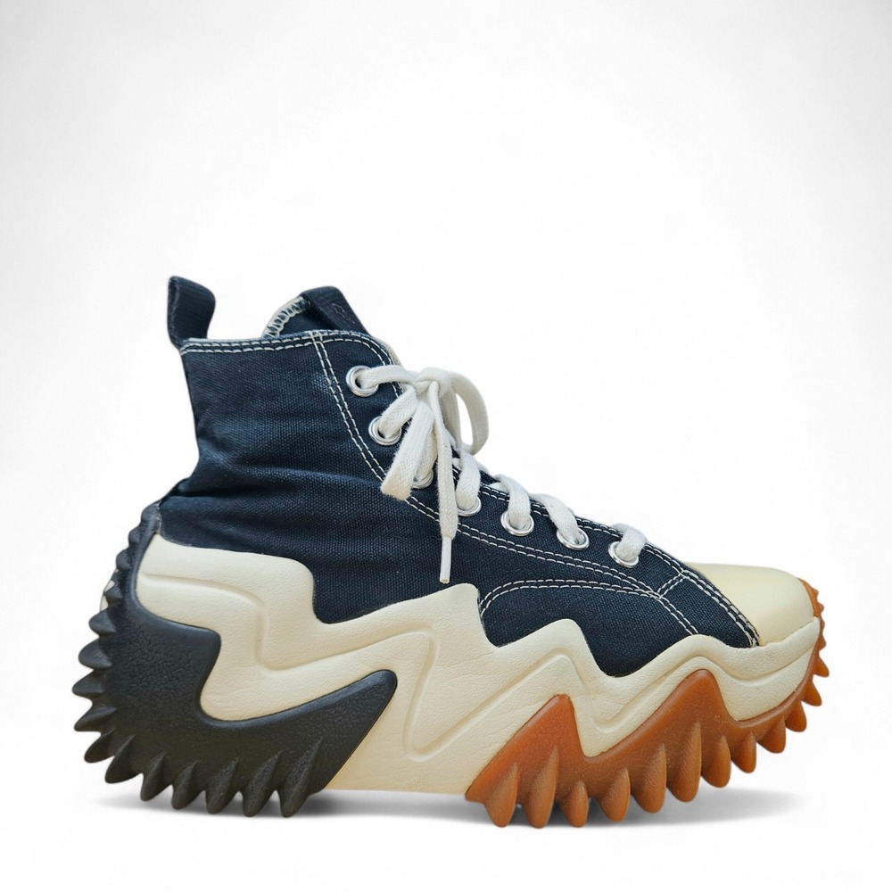 Converse Run Star Motion Platform Sneakers Women 5.5 Black High Top Gum Sole - Picture 12 of 13